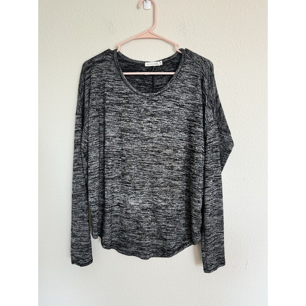 Rag & Bone Women’s Long Sleeve Top Size M Heathered Gray Classic Casual Shirt